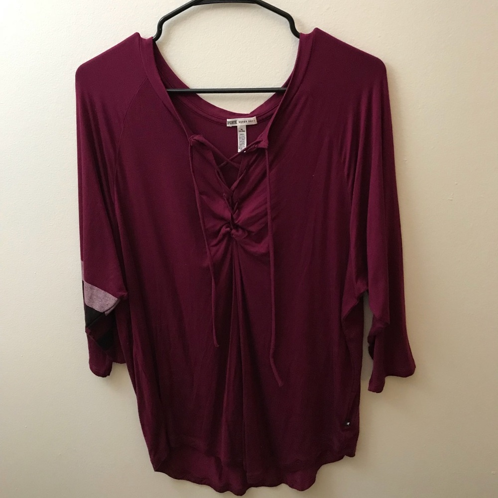 Super Soft Tie Front Top NWOT